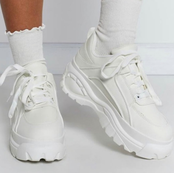Dolls Kill Shoes Dolls Kill Platform White Runners Size